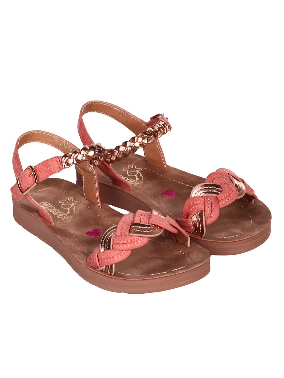 Ежедневни детски сандали в розово 17F-23243 pink