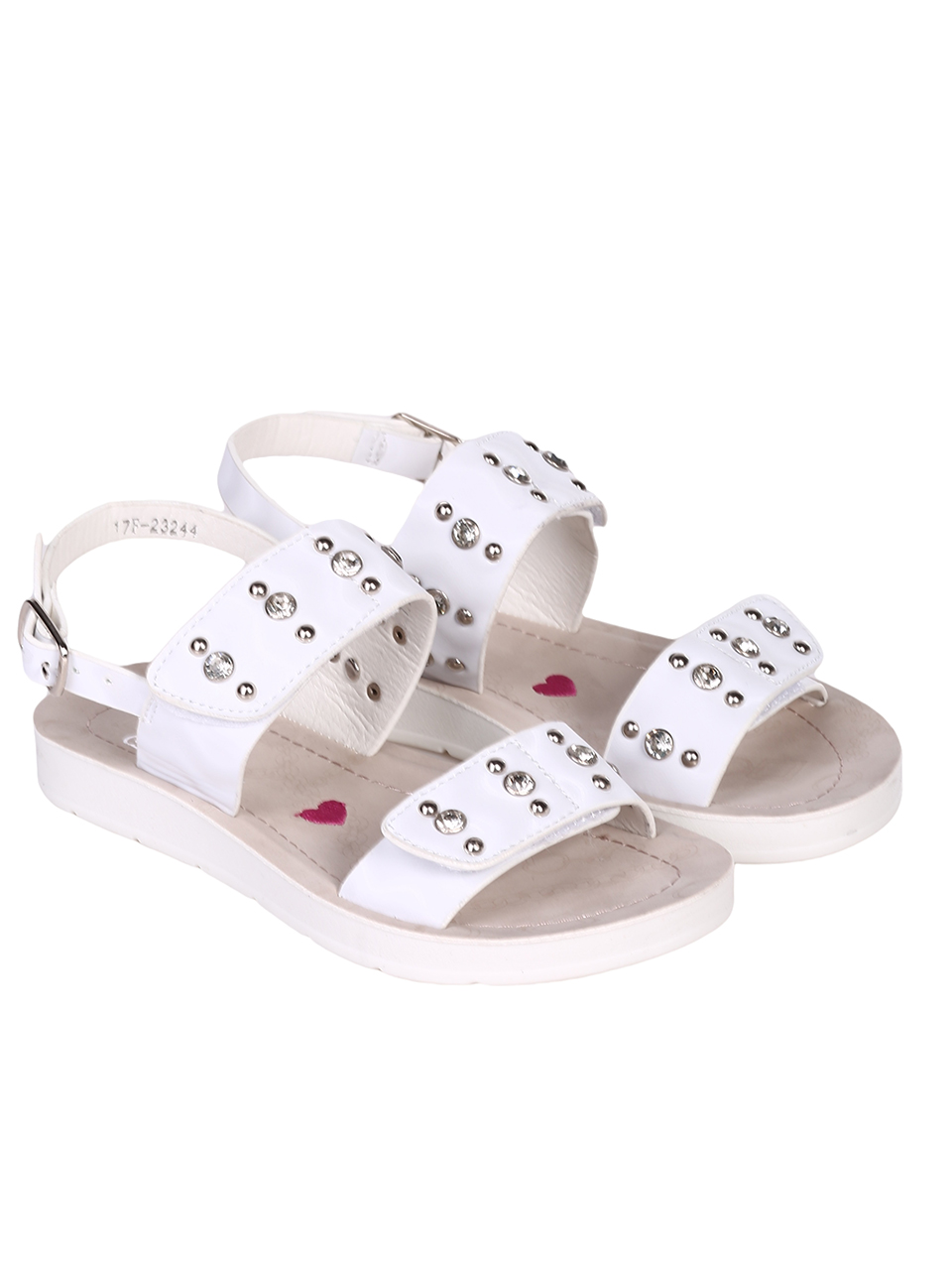Ежедневни детски сандали в бяло 17F-23244 white