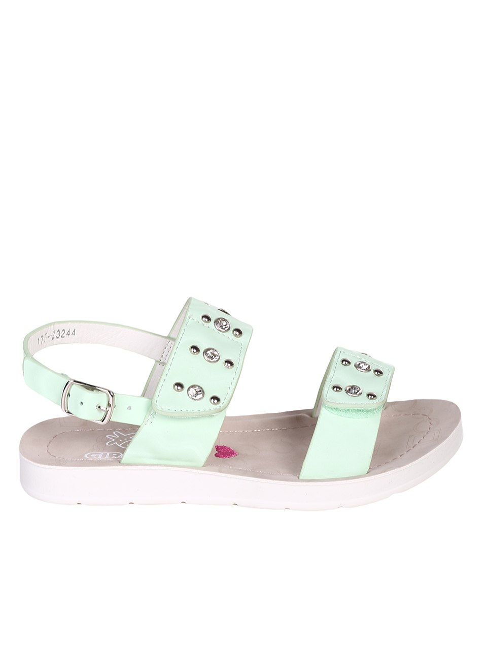 Ежедневни детски сандали в ментов цвят 17F-23244 mint