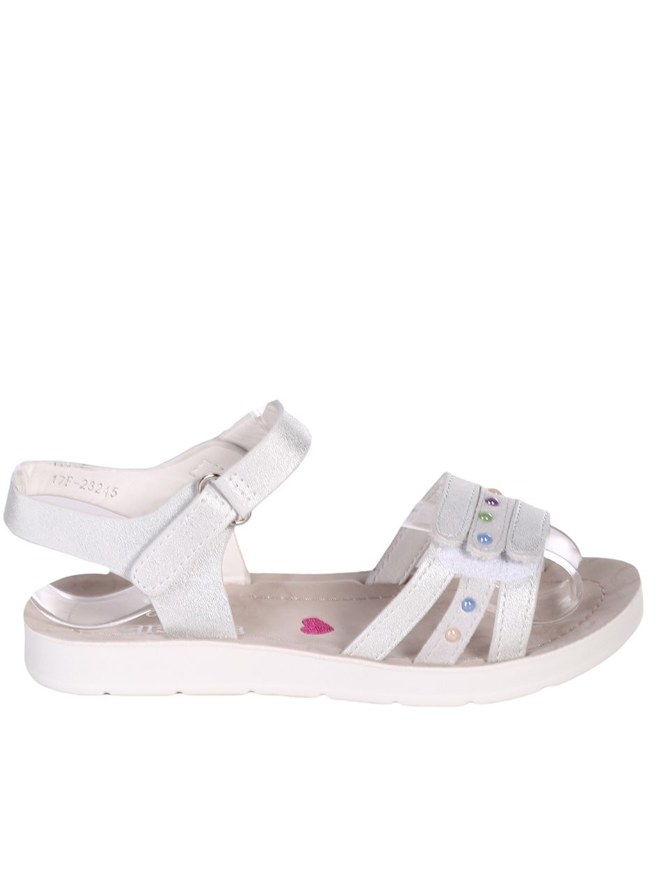 Ежедневни детски комфортни сандали в бяло 17F-23245 white