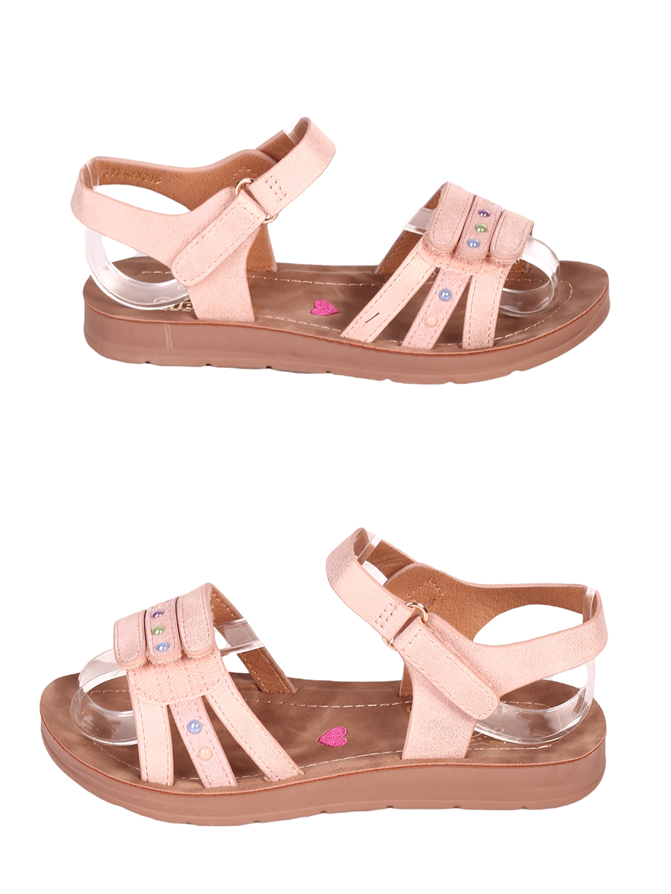 Ежедневни детски комфортни сандали в розово 17F-23245 pink