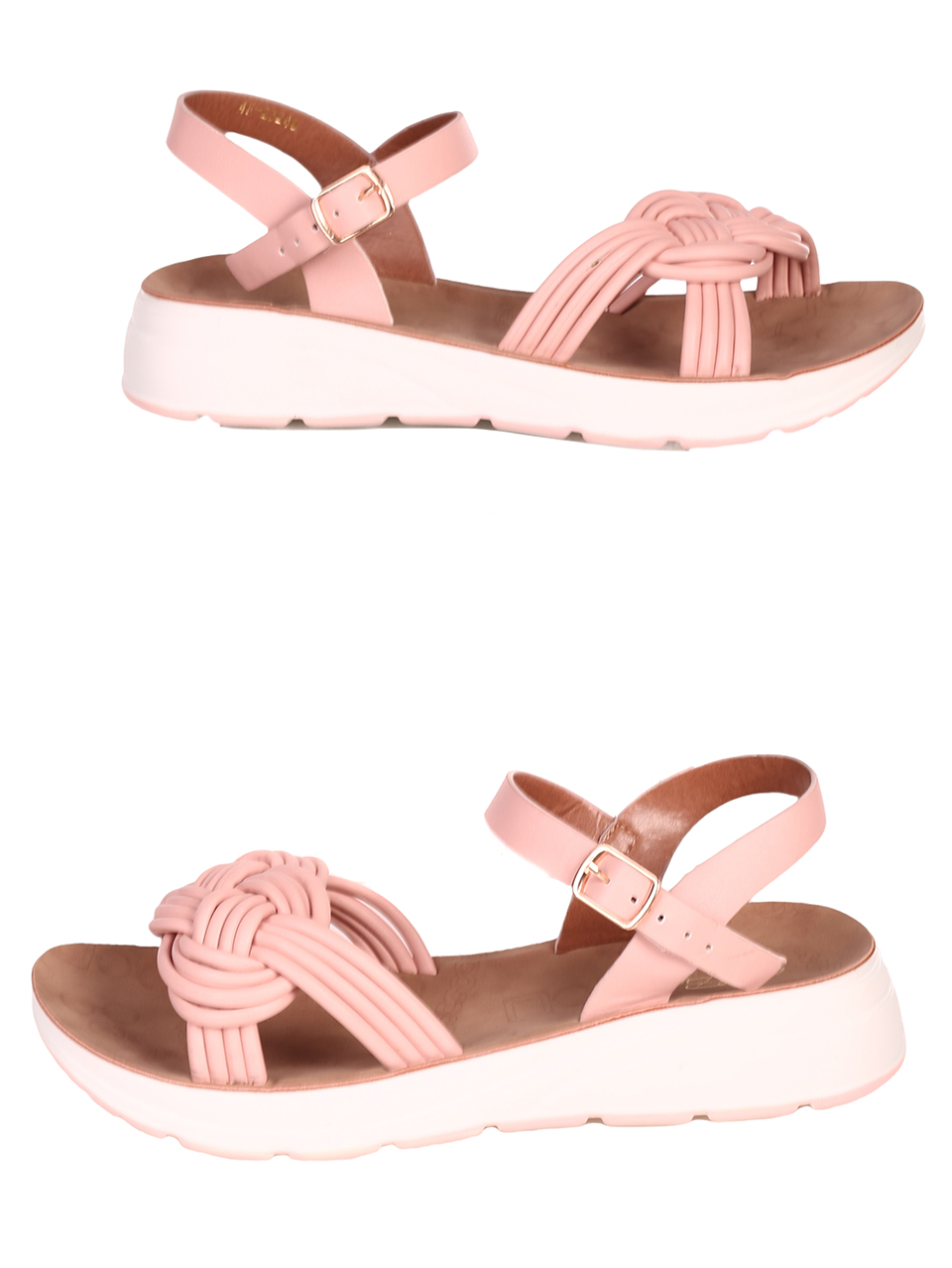 Ежедневни дамски сандали на платформа в розово 4F-23249 pink