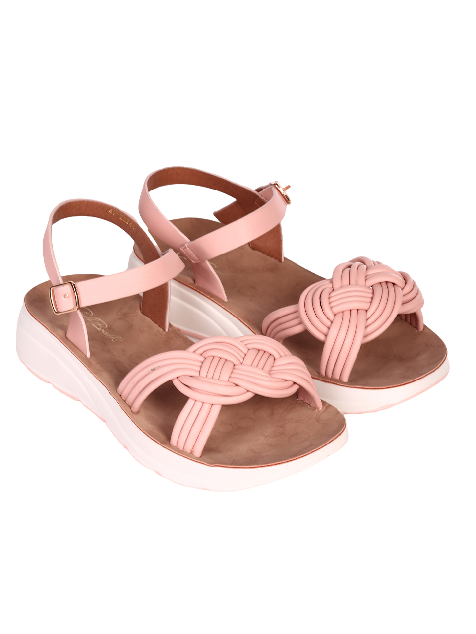 Ежедневни дамски сандали на платформа в розово 4F-23249 pink