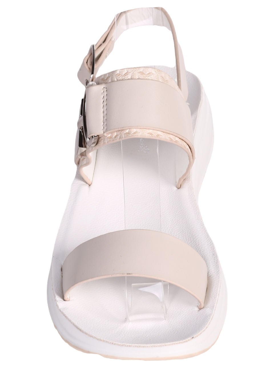 Ежедневни дамски сандали на платформа в бяло 4F-23252 white