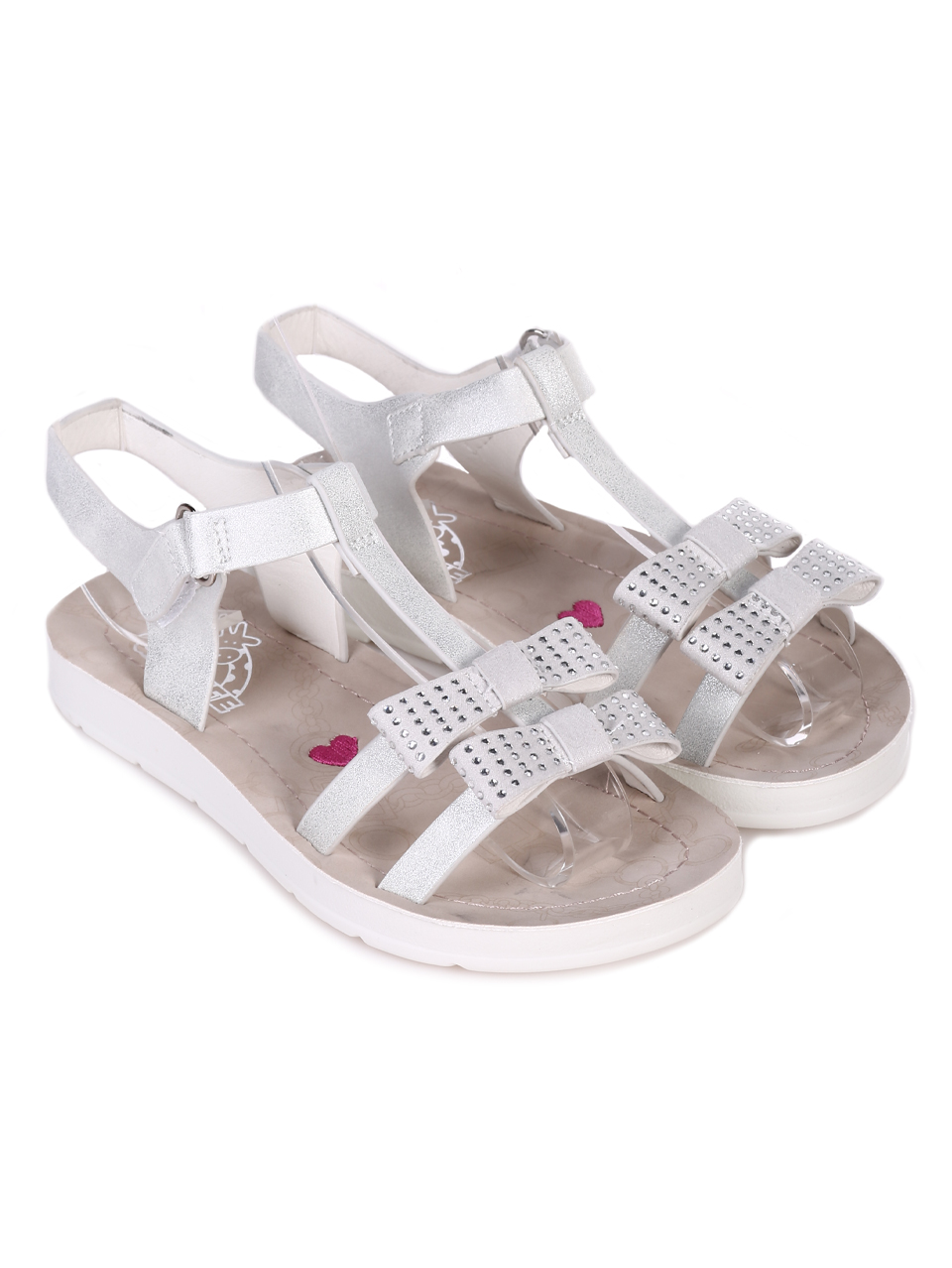 Ежедневни детски комфортни сандали в бяло 17F-23239 white
