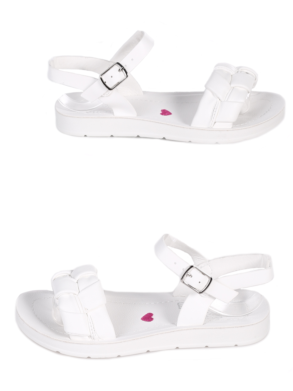 Ежедневни детски комфортни сандали в бяло 17F-23240 white