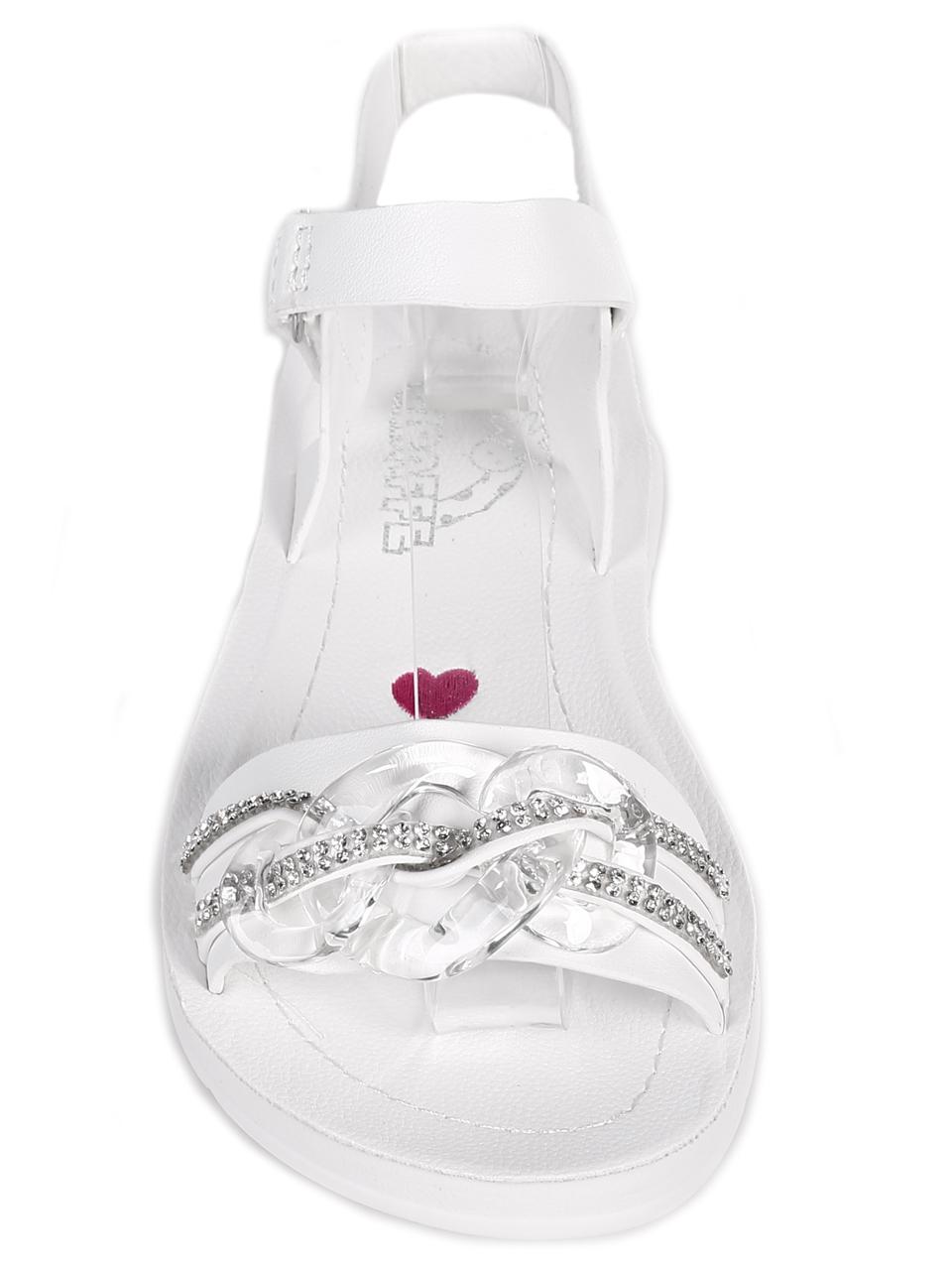 Ежедневни детски комфортни сандали в бяло 17F-23241 white