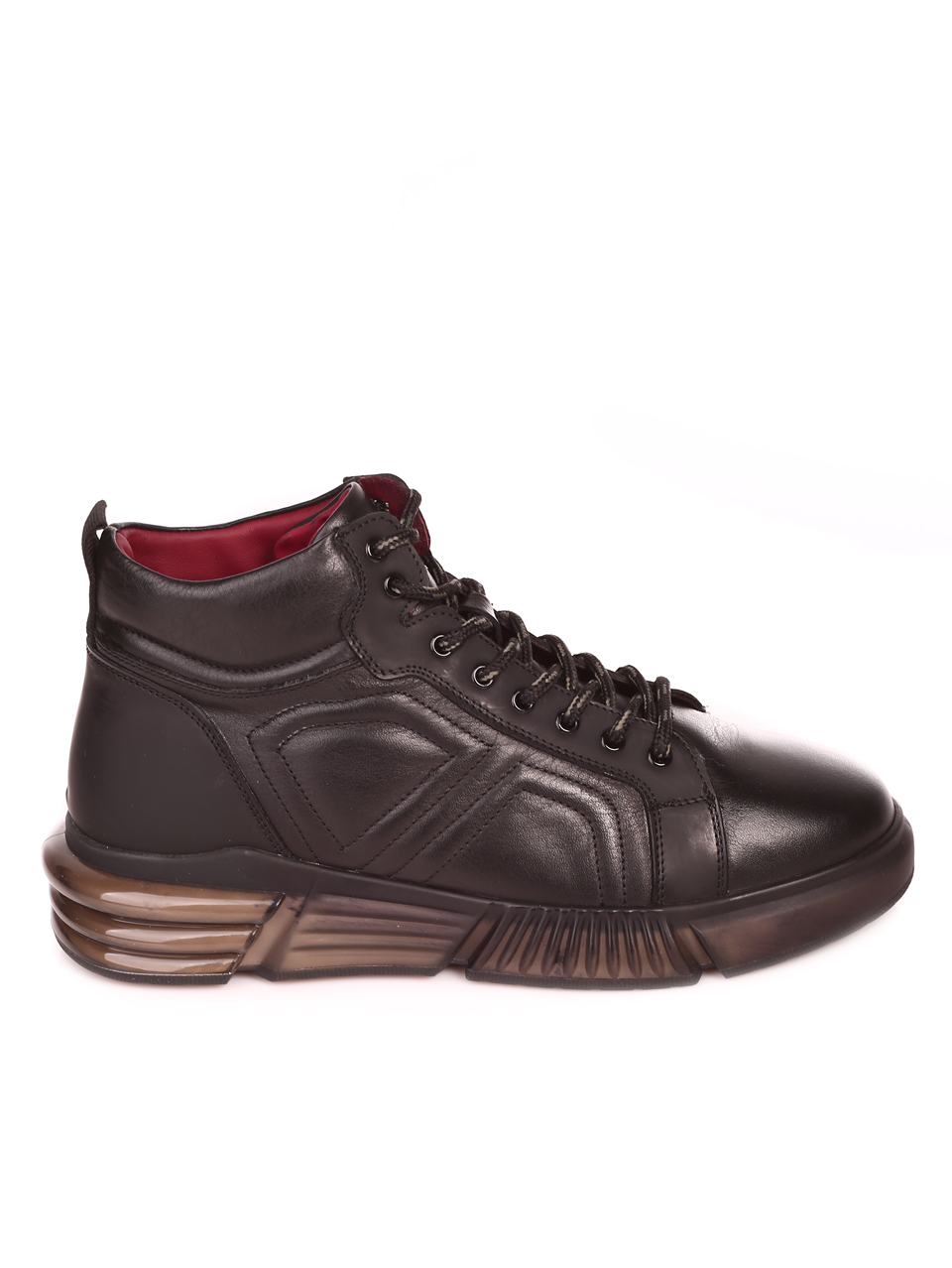 Ежедневни мъжки боти от естествена кожа 16254 black