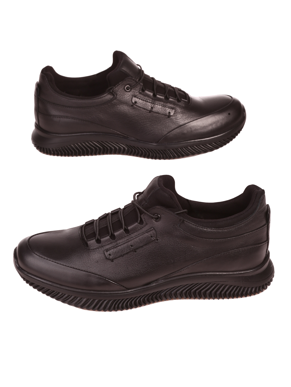 Мъжки обувки от естествена кожа в черно 5158 black
