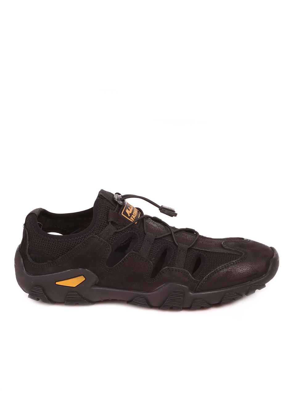 Мъжки сандали от естествена кожа в черно 15539 S-4 black