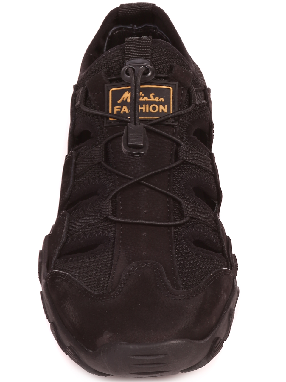 Мъжки сандали от естествена кожа в черно 15539 S-4 black