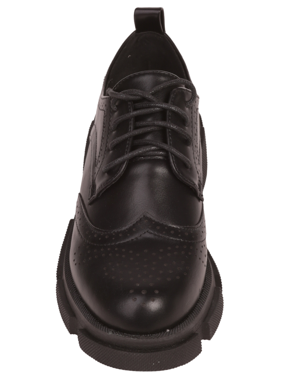 Дамски мокасини в черно 3C-23531 black pu