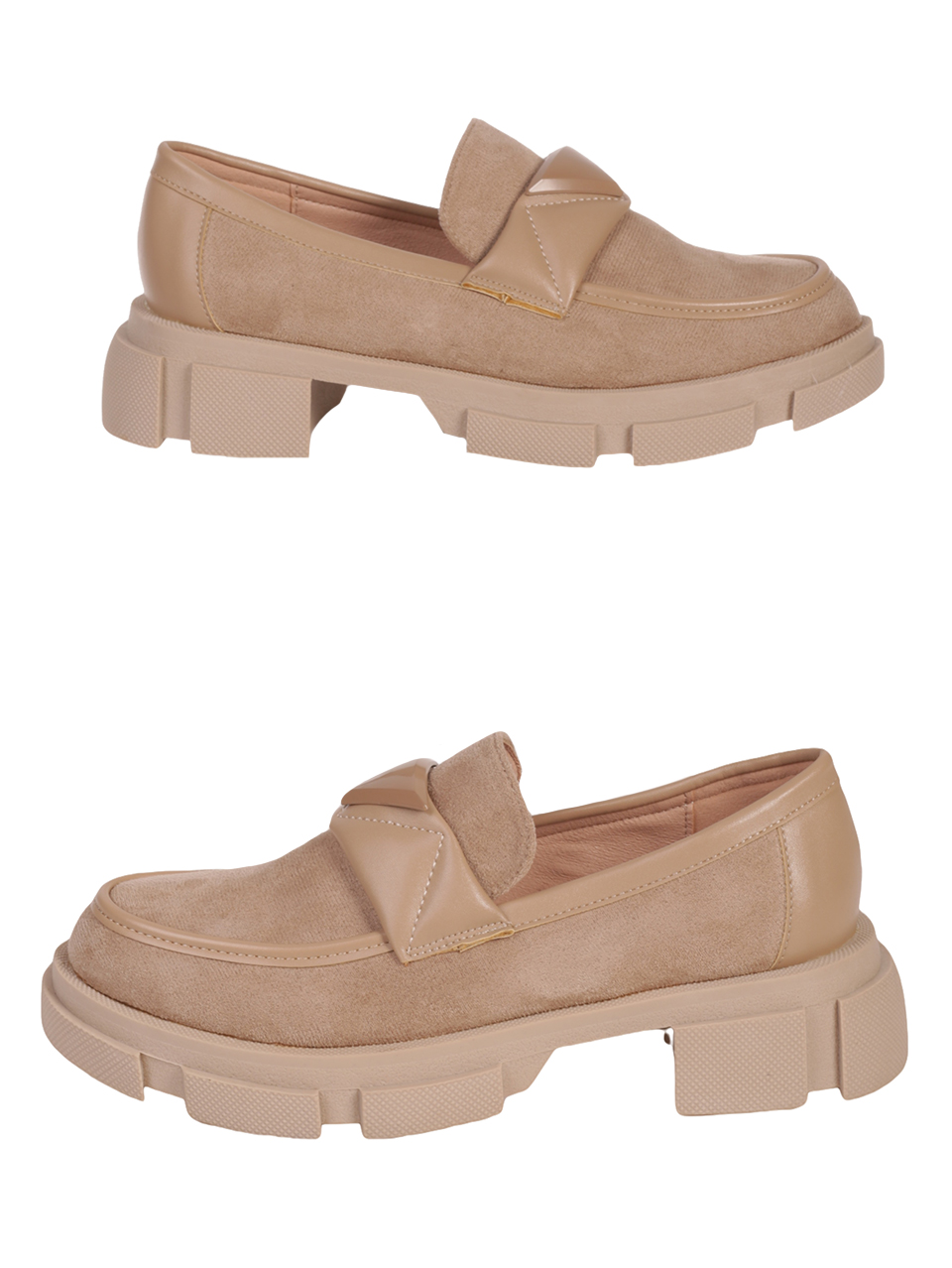 Дамски мокасини в бежово 3C-23532 beige