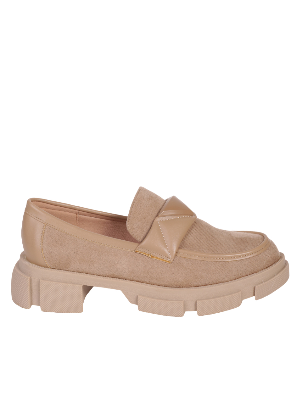 Дамски мокасини в бежово 3C-23532 beige