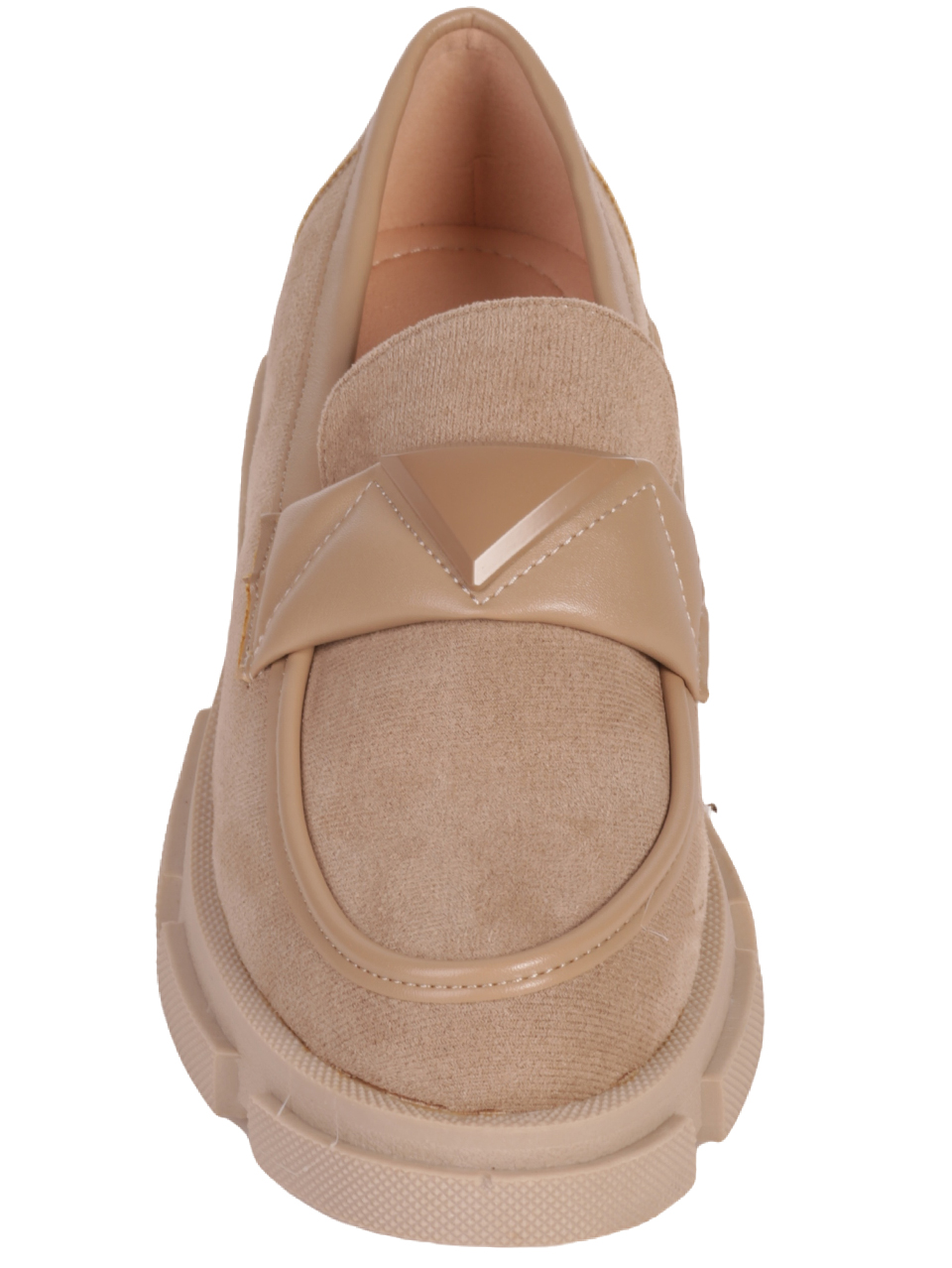 Дамски мокасини в бежово 3C-23532 beige