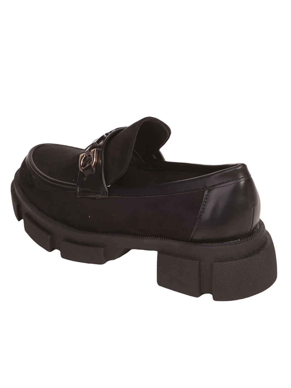 Дамски мокасини в черно 3C-23534 black mf