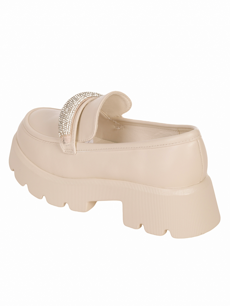 Дамски мокаини в бежово 3C-23536 beige