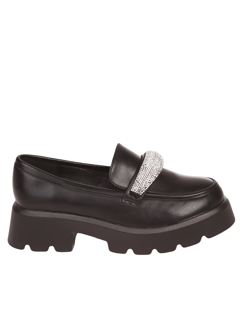 Дамски мокасини в черно 3C-23536 black