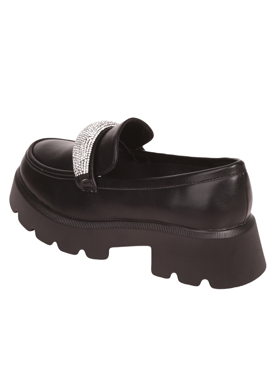 Дамски мокасини в черно 3C-23536 black