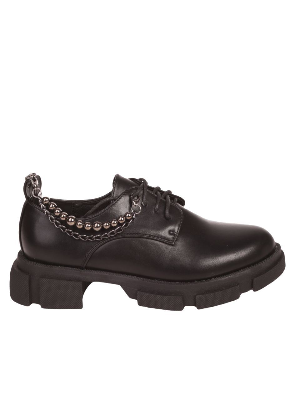 Дамски мокасини в черно 3C-23537 black