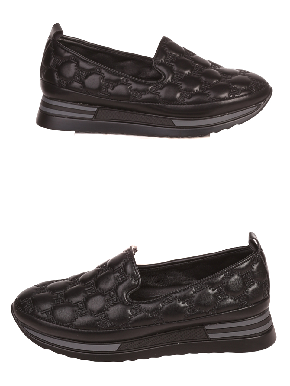 Данаки мокасаини в черно 3C-23538 black