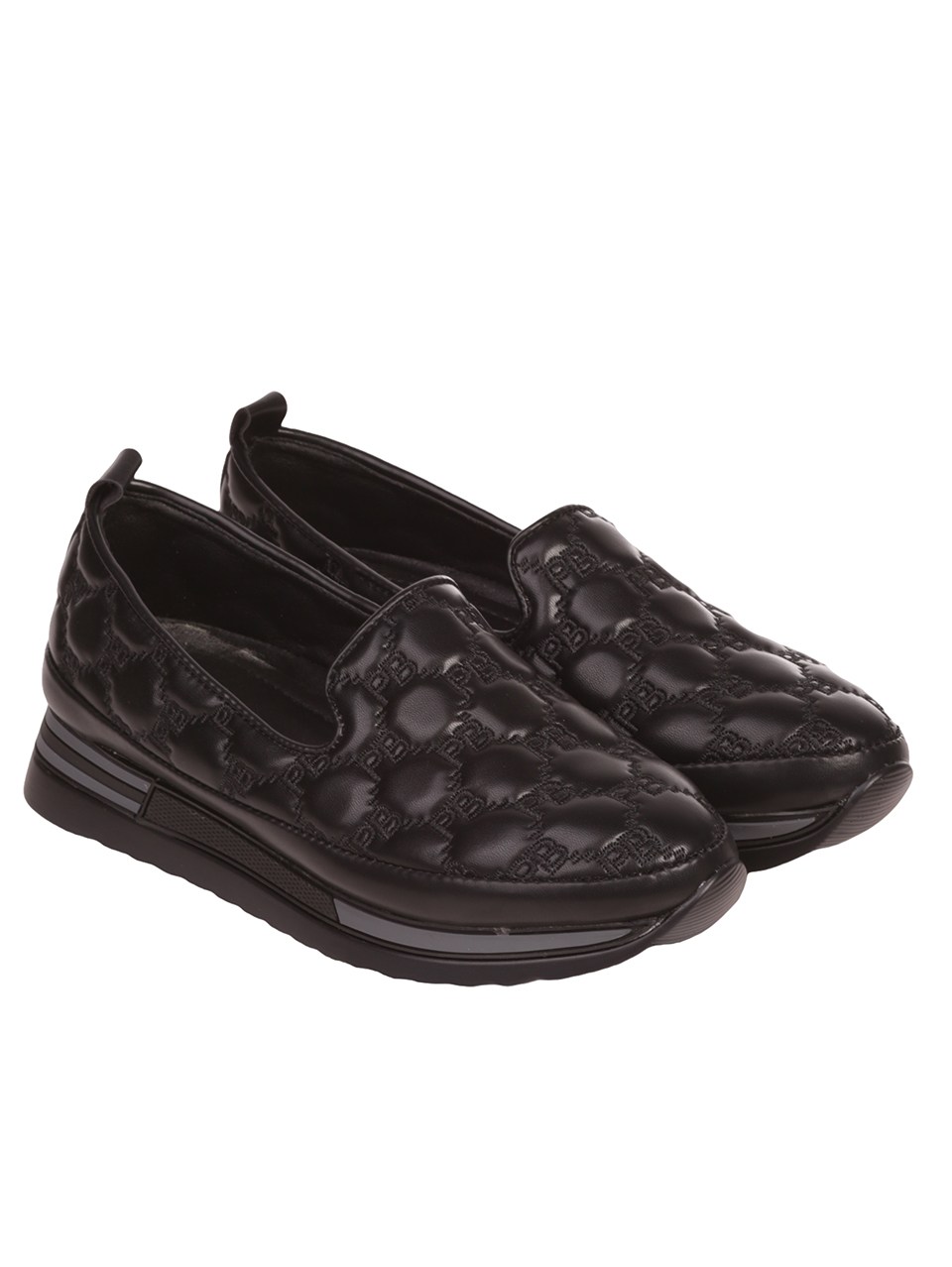 Данаки мокасаини в черно 3C-23538 black