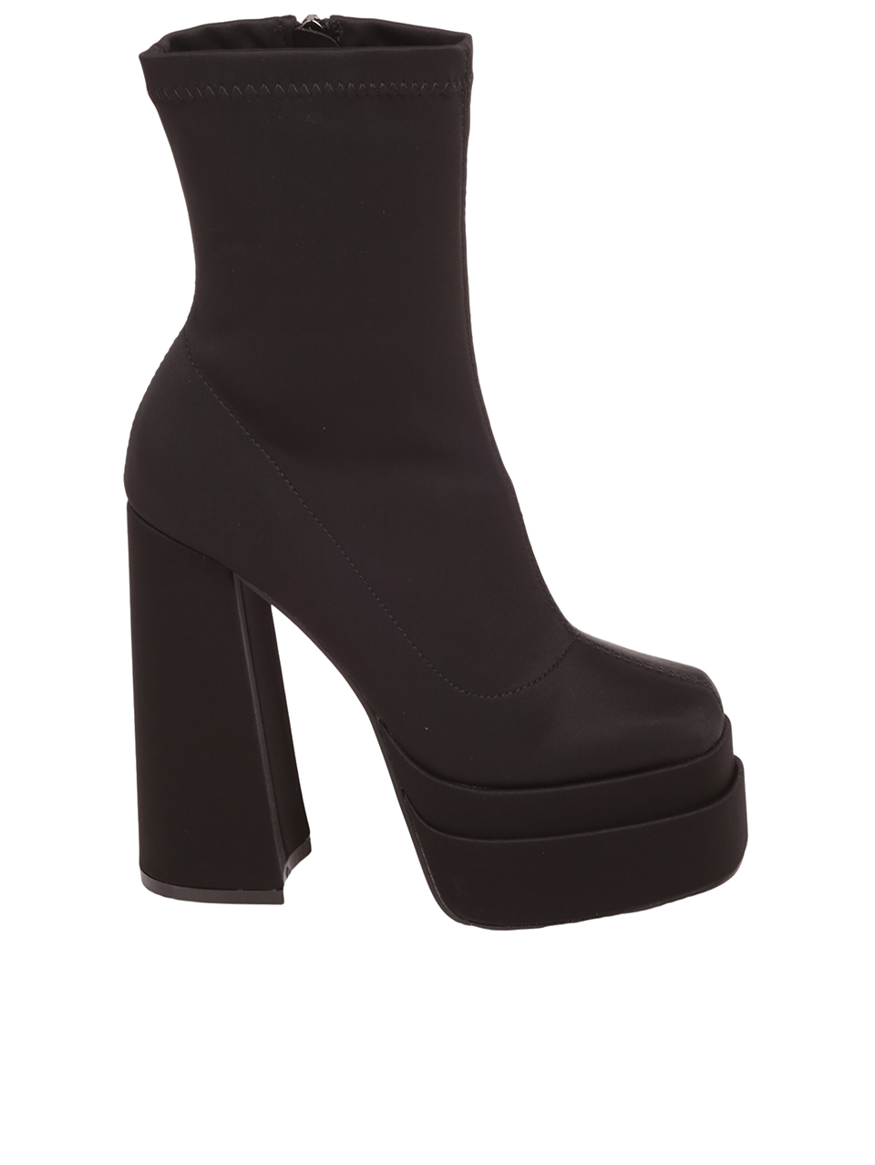 Дамски боти на ток в черно 2M-23519 black