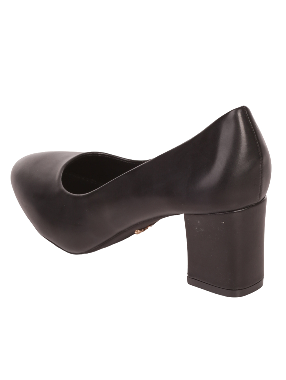 Дамски обувки на ток в черно 3M-23527 black pu