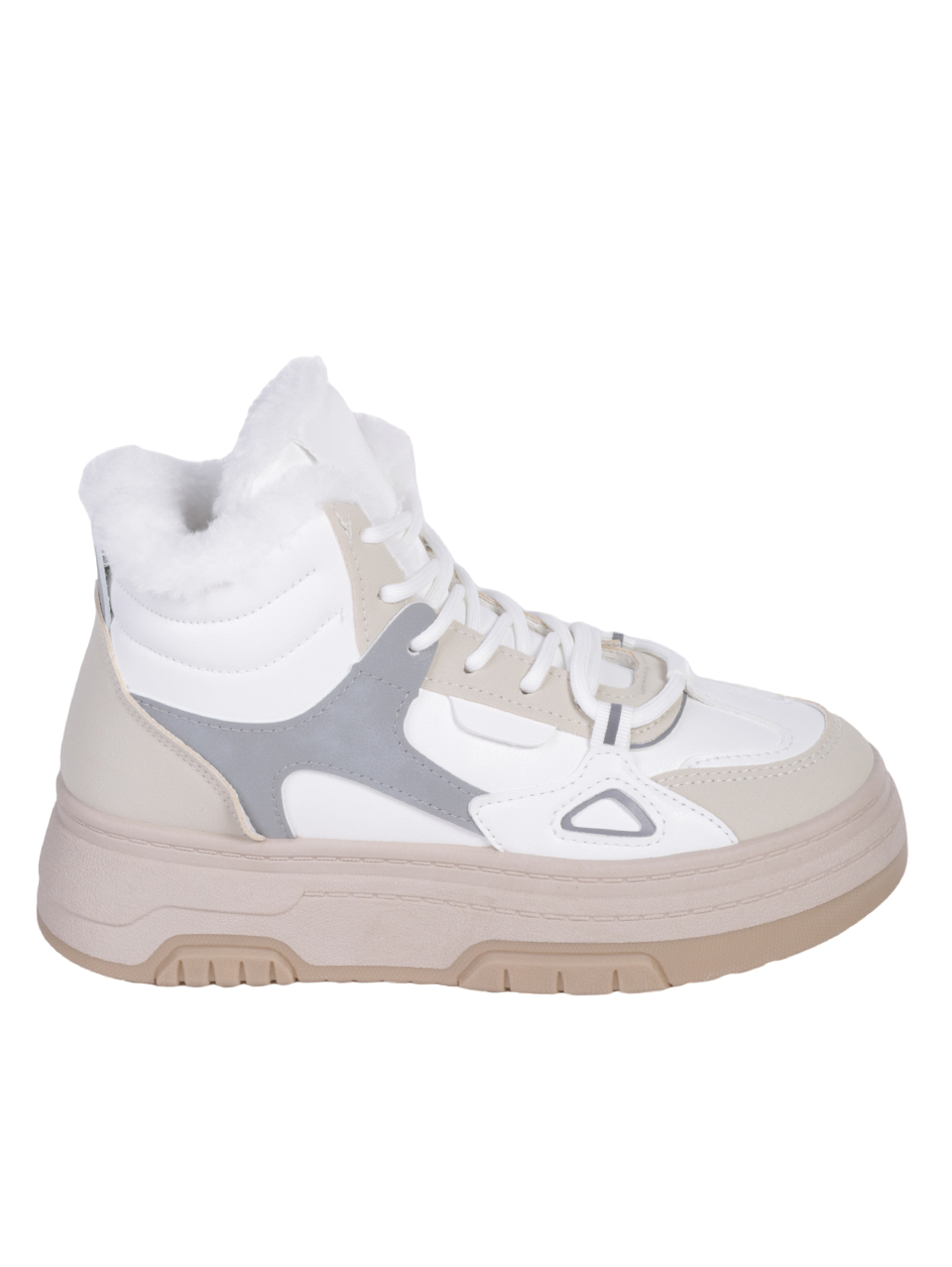 Ежедневни дамски боти в бежово 2U-23562 beige
