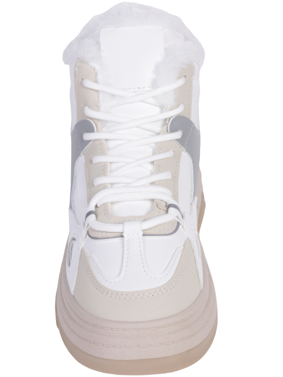 Ежедневни дамски боти в бежово 2U-23562 beige