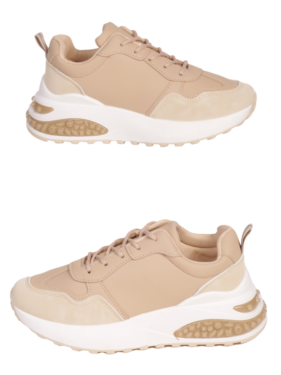 Ежедневни дамски обувки в бежово 3U-23557 beige