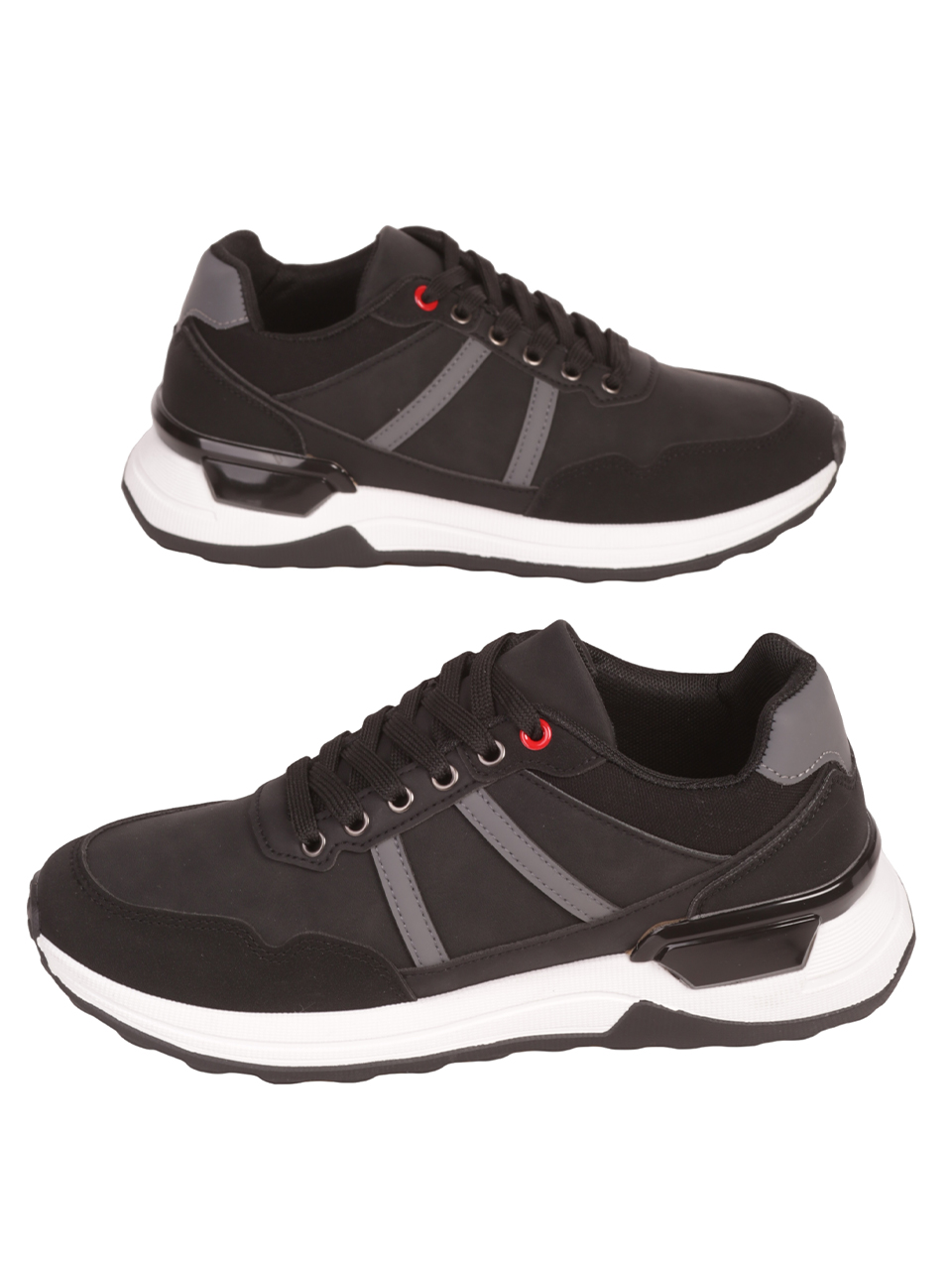 Мъжки обувки в черно 7U-23568 black