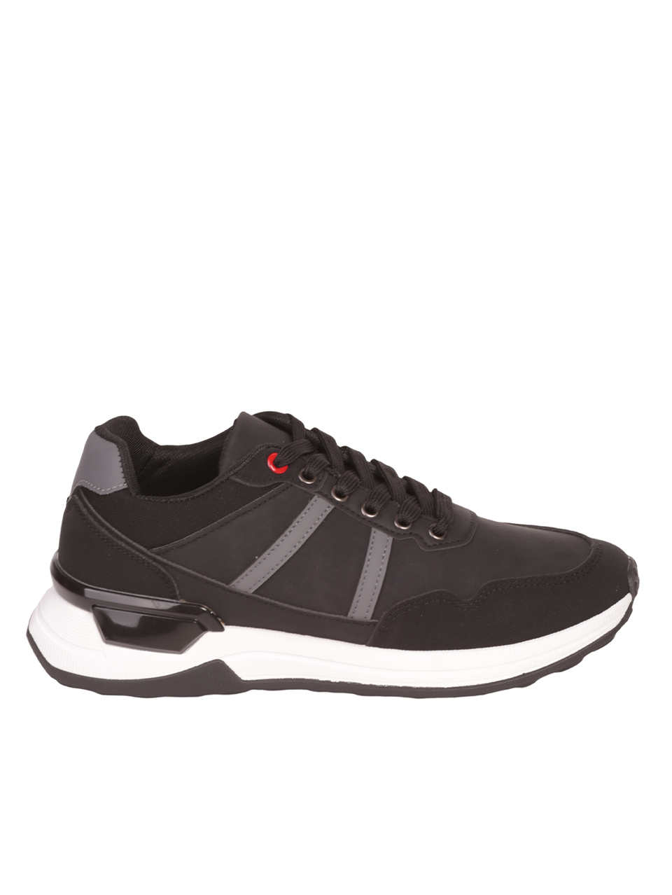 Мъжки обувки в черно 7U-23568 black
