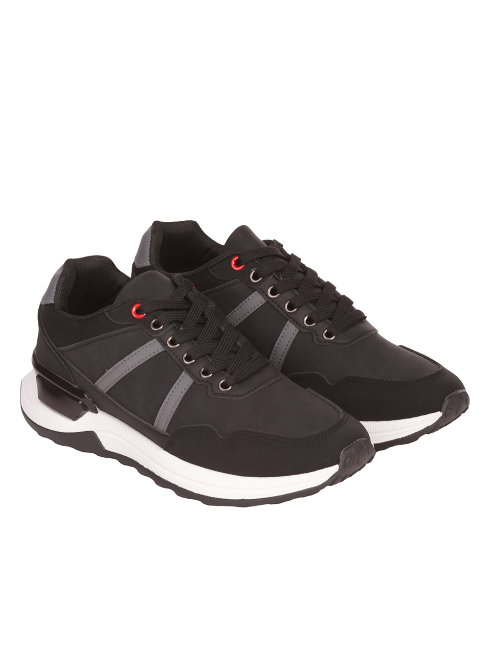 Мъжки обувки в черно 7U-23568 black