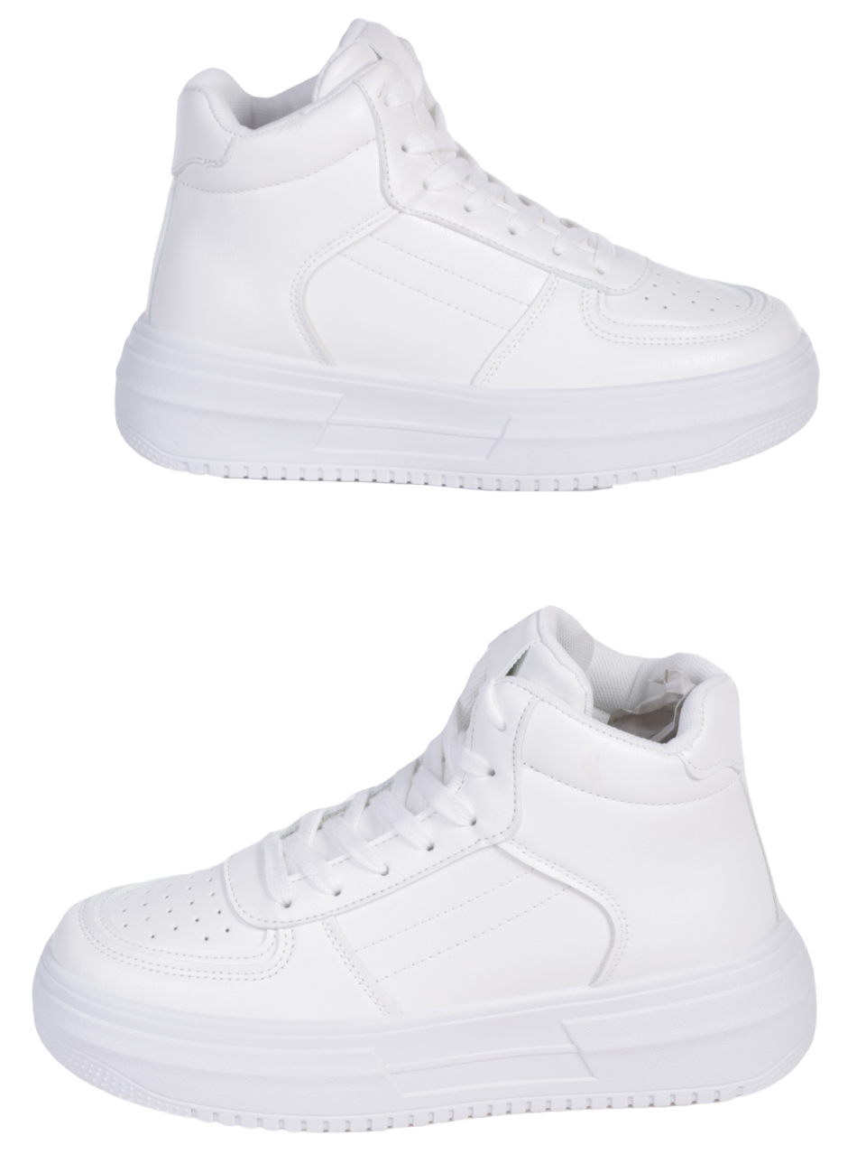 Ежедневни комфортни кецове в бяло 2U-23561 white