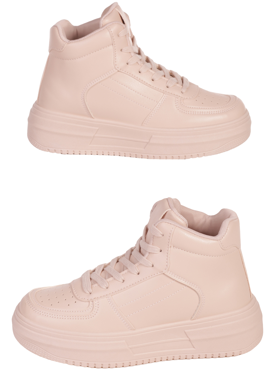 Ежедневни комфортни кецове в розово 2U-23561 pink