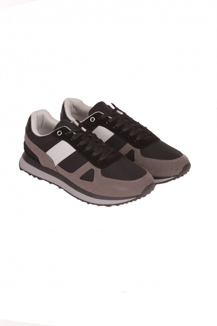 Мъжки обувки в черно и сиво 7U-23574 taupe
