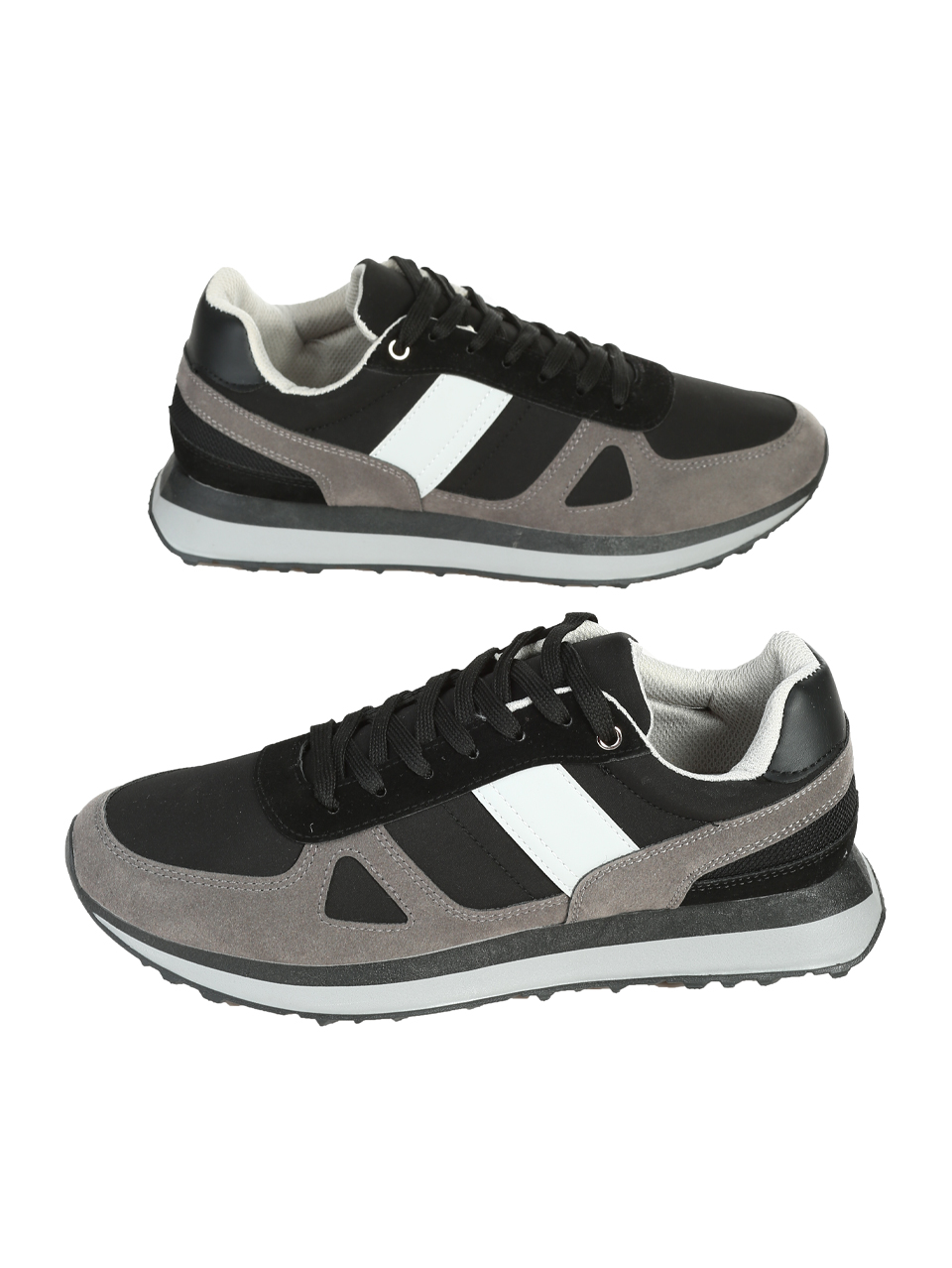 Мъжки обувки в черно и сиво 7U-23574 taupe