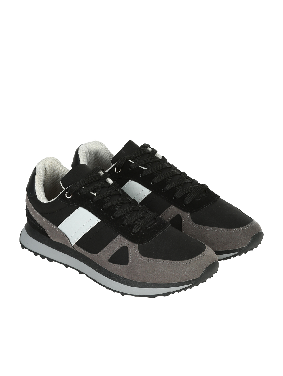 Мъжки обувки в черно и сиво 7U-23574 taupe