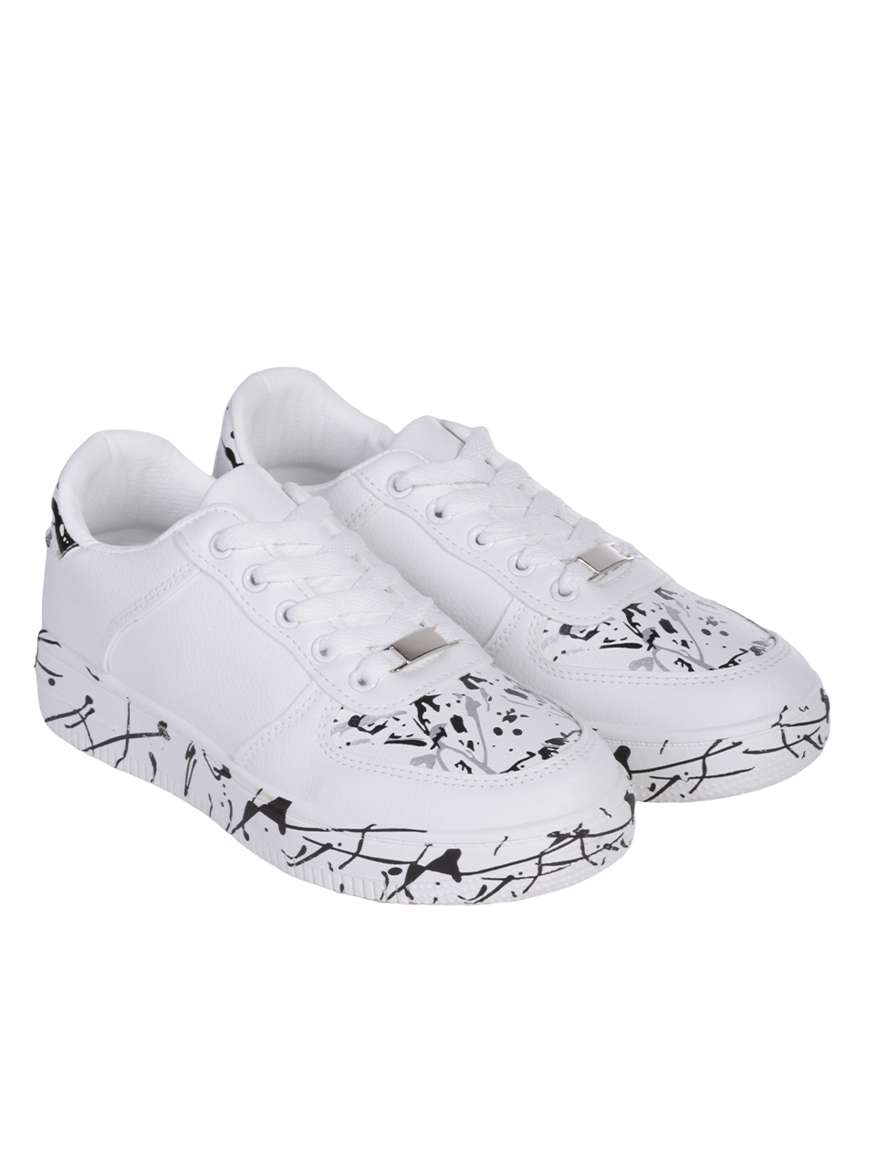 Ежедневни дамски кецове в бяло 3U-23559 white