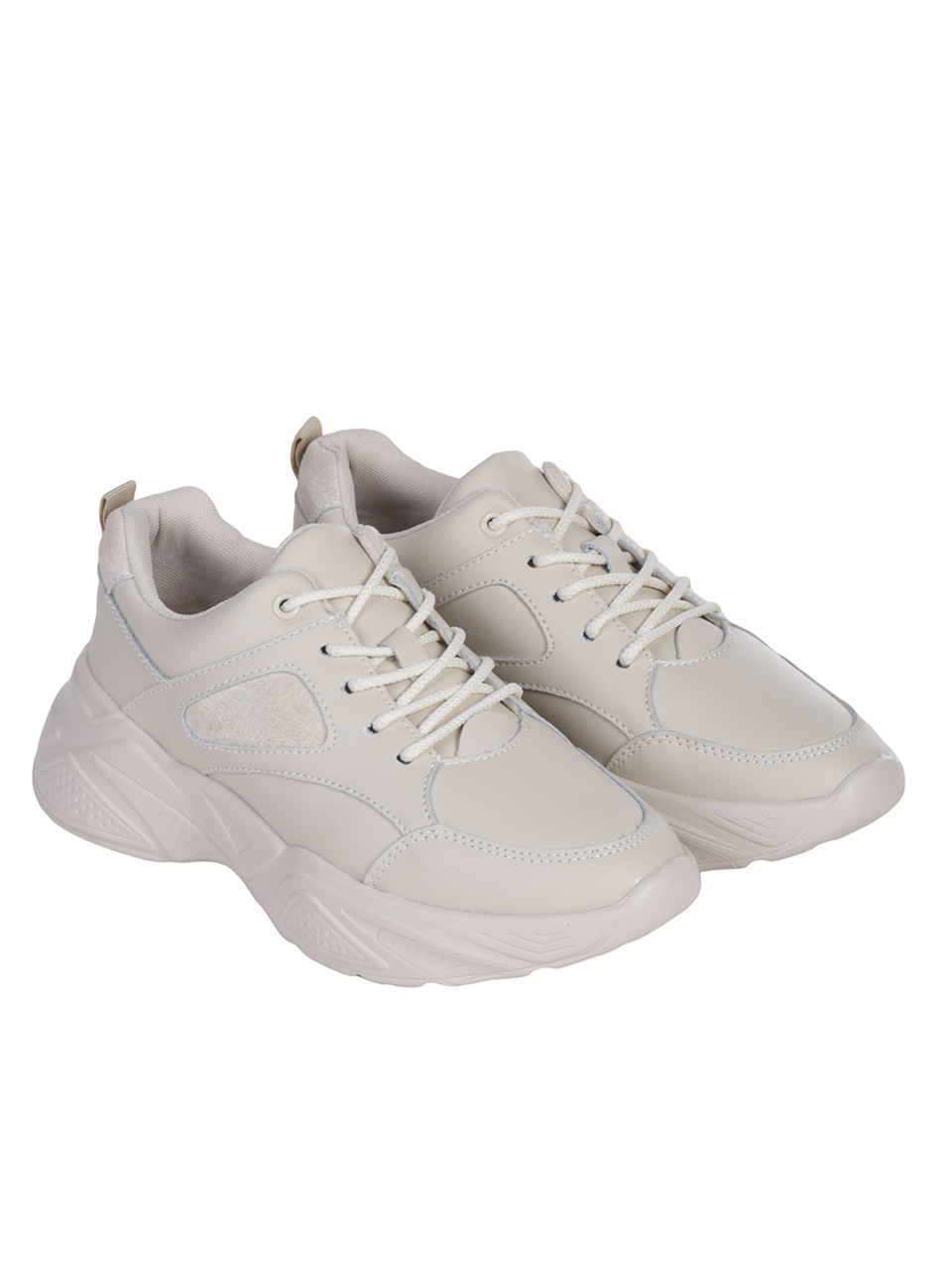 Ежедневни дамски обувки от естествена кожа в бежово 3AF-23680 beige
