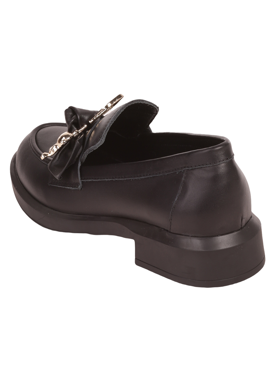 Мокасини от естествена кожа в черно 3AT-23721 black