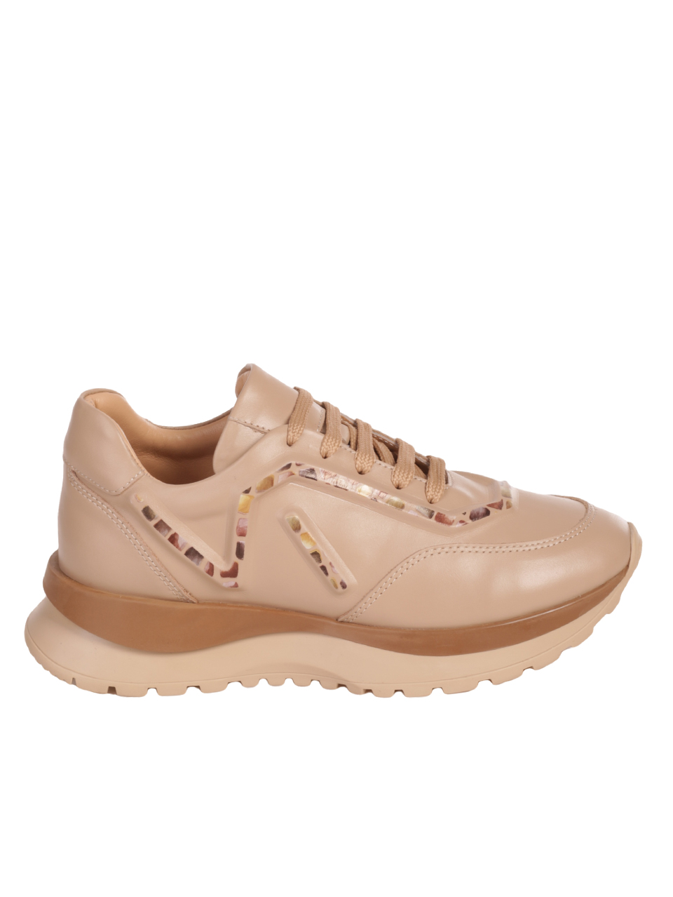 Дамски обувки от естествена кожа в бежово 3AT-23725 beige