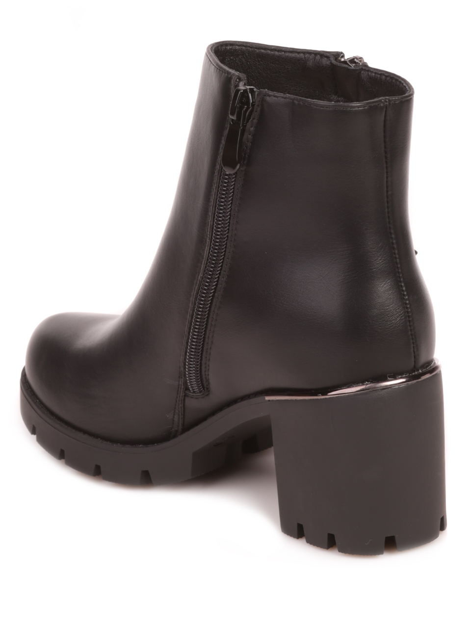 Дамски боти на ток в черно 2R-23502 black
