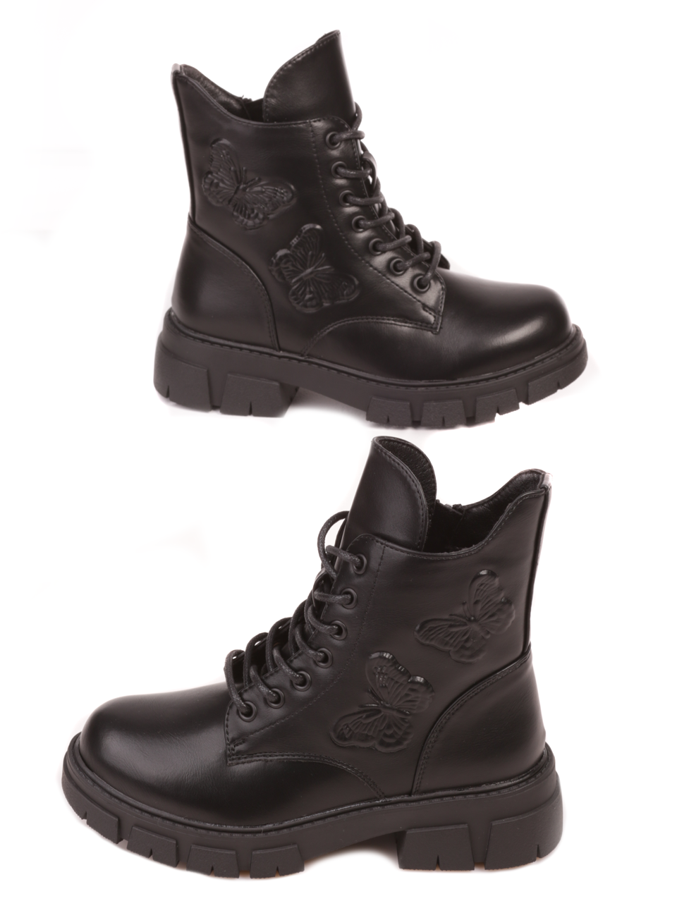 Детски бoти в черно 19R-23582 black