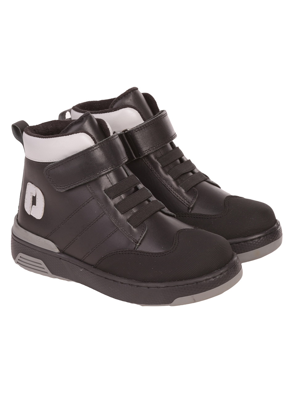 Детски боти от естествена кожа в черно 19AT-23757 black