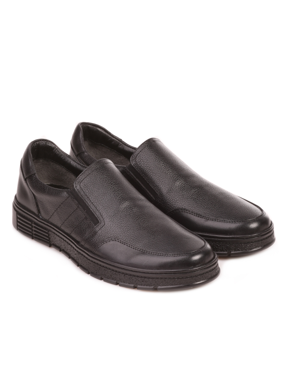 Мъжки обувки от естествена кожа в черно 7AT-23738 black
