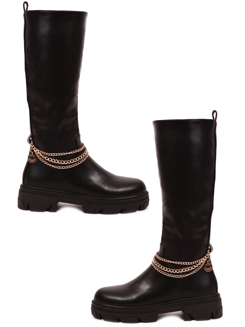 Ежедневни дамски ботуши в черно H2195A black