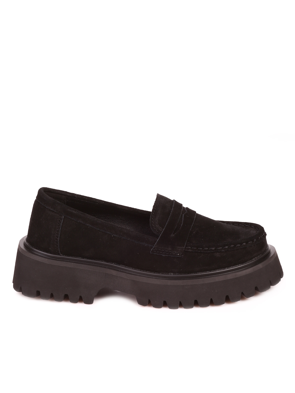 Ежедневни дамски класически мокасини в черно 3AF-23633 black