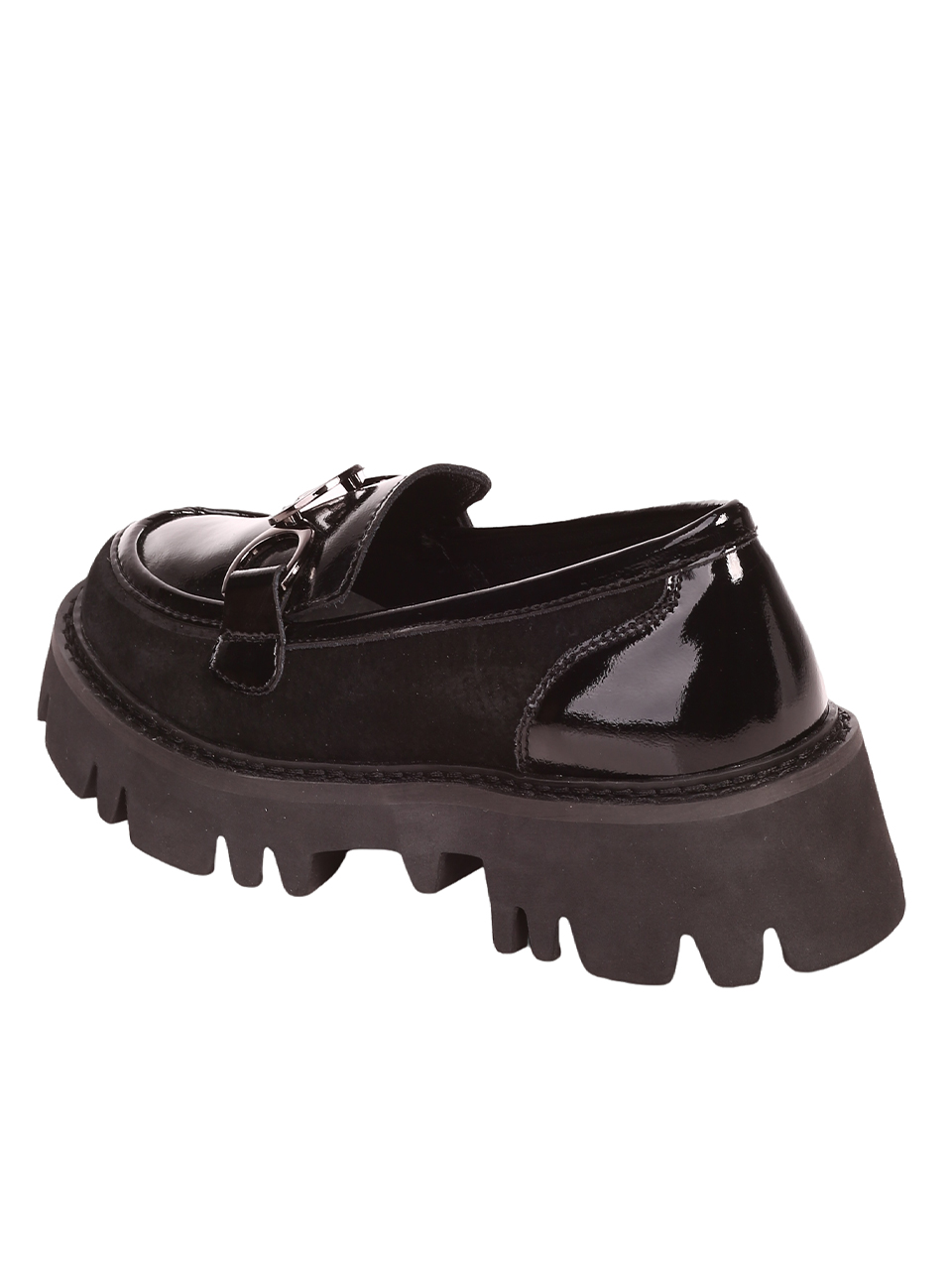 Ежедневни дамски мокасини  в черно 3AF-23683 black